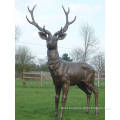 Home decoration life size bronze skyfall deer statue for sale
